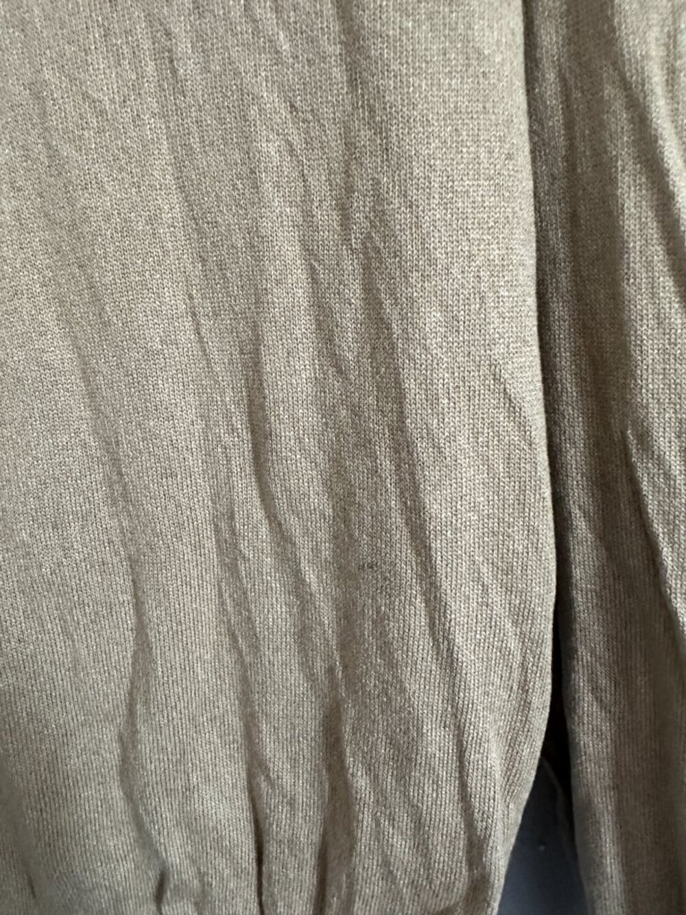 Jos. A. Bank 100% Silk Mock Neck Sweater Mens M Beige Lightweight Luxury Knit - Picture 6 of 6